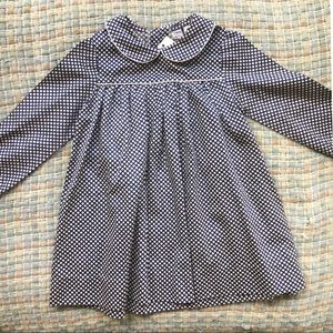 NWT Blue/white patterned shirt dress, 24mo